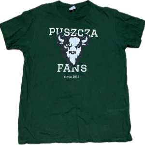 Koszulka bawełniana zielona "Puszcza Fans - ekstraklasa on tour"